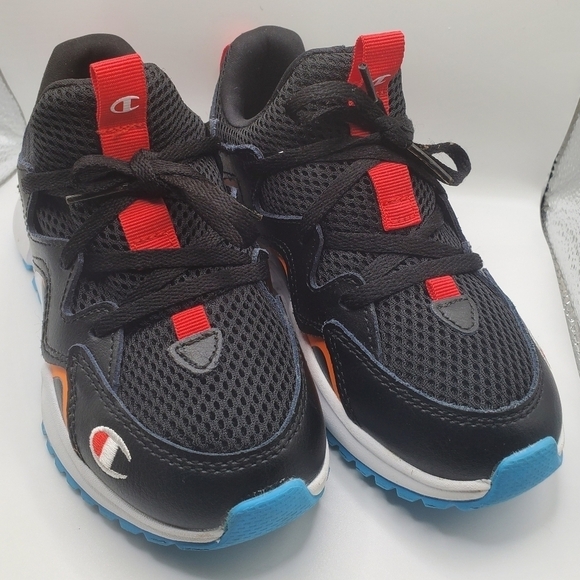 Champion Ripple black orange turquoise Athletic sneakers Size 13c - Picture 4 of 11